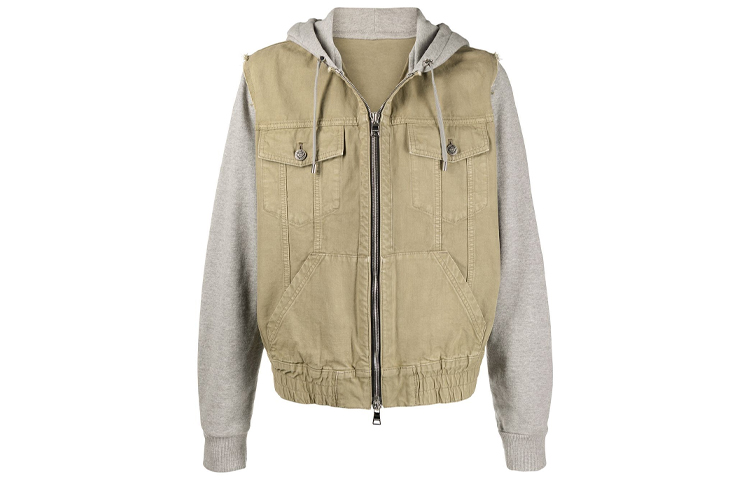 Balmain SS21 Yellow Patchwork Loose Fit Long-Sleeve Jacket for Men VH1TG015207C-UCI