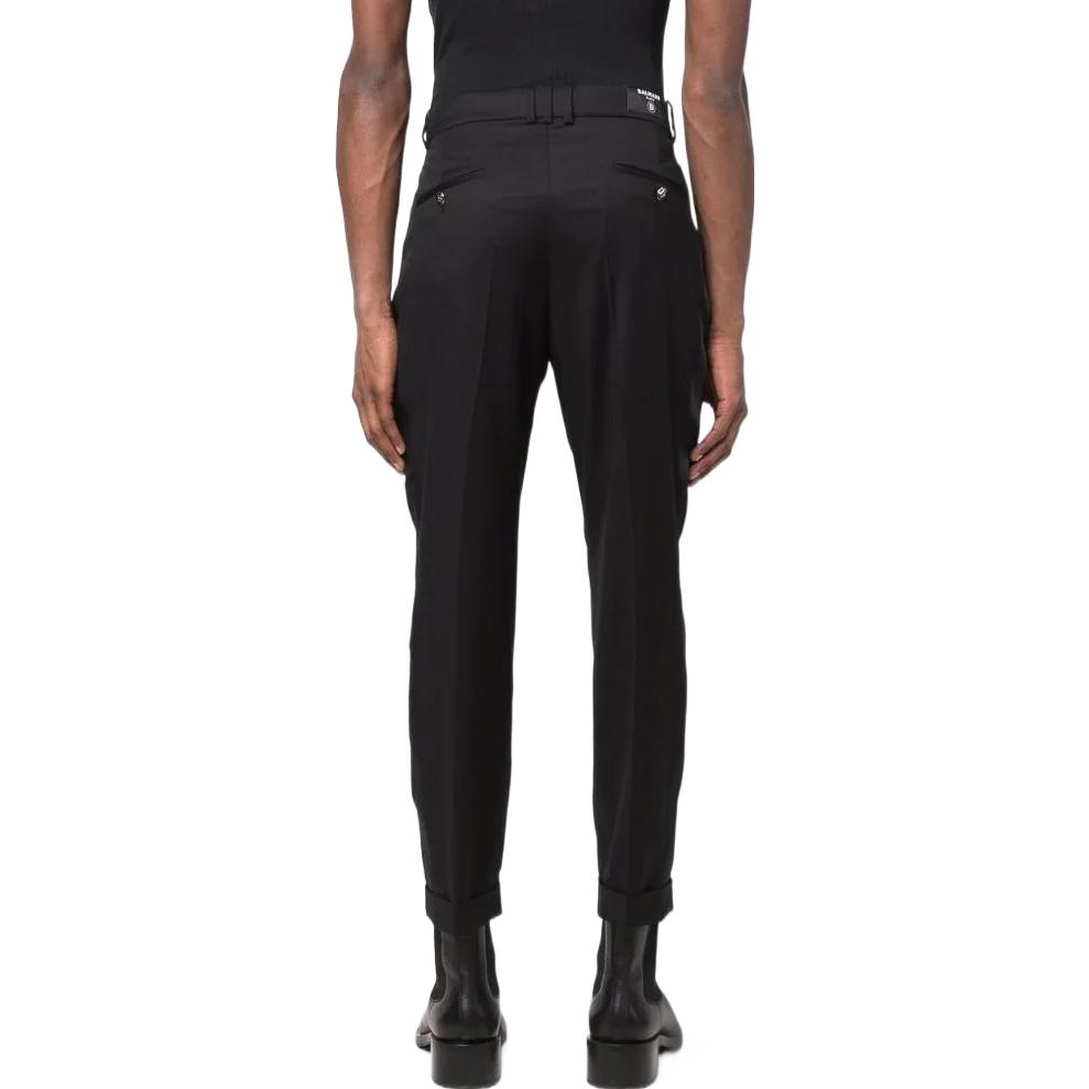 Purchase BALMAIN SS22 黑色及踝修身休閒長褲 XH0PM031WB120PA