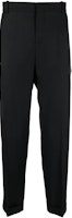 BALMAIN SS22 Black Slim Fit Cropped Trousers with Logo Embossed Buttons XH1PM030WB120PA BALMAIN SS22 Black Slim Fit Cropped Trousers with Logo Embossed Buttons XH1PM030WB120PA