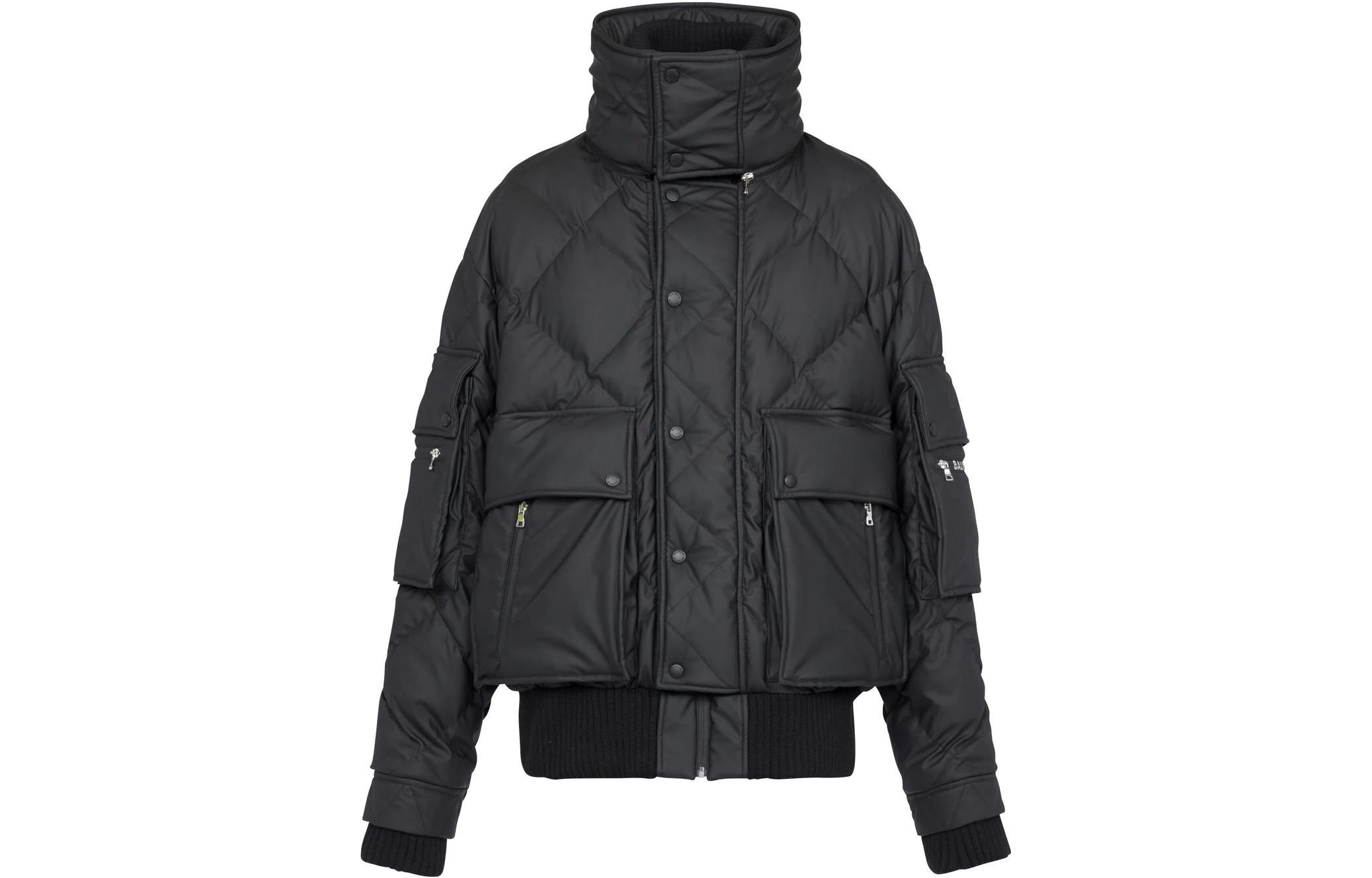 Order 발망 SS22 블랙 솔리드 지퍼업 패딩 자켓 YH1TP065XC030PA