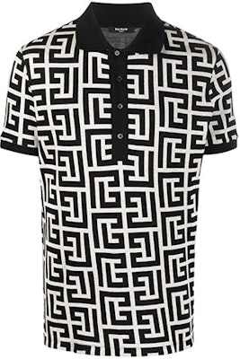 巴尔曼SS22经典logo满版印花黑色POLO衫 XH1GB000JB70-GFE Order 巴尔曼SS22经典logo满版印花黑色POLO衫 XH1GB000JB70-GFE