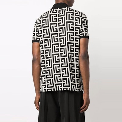 巴尔曼SS22经典logo满版印花黑色POLO衫 XH1GB000JB70-GFE Purchase 巴尔曼SS22经典logo满版印花黑色POLO衫 XH1GB000JB70-GFE