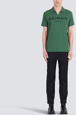 巴尔曼 SS22 绿色徽标印花 Polo 衫. YH1GB005BB65-UDD Lookbook 巴尔曼 SS22 绿色徽标印花 Polo 衫. YH1GB005BB65-UDD