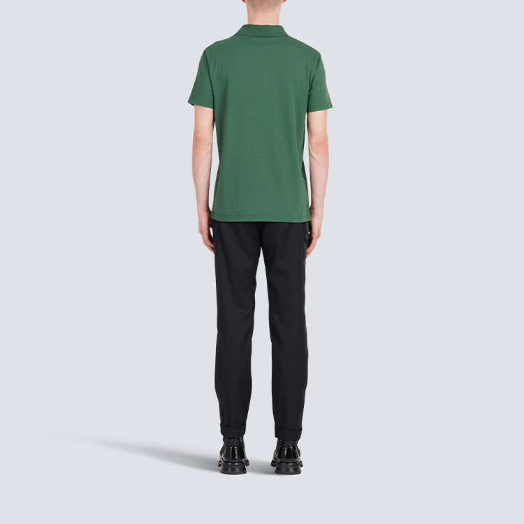 Shop 巴尔曼 SS22 绿色徽标印花 Polo 衫. YH1GB005BB65-UDD