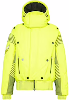 BALMAIN SS22 Neon Green Logo Quilted Hooded Jacket YH1TP070XD001KB BALMAIN SS22 Neon Green Logo Quilted Hooded Jacket YH1TP070XD001KB