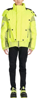 バルマン SS22 ネオングリーン ロゴ キルティング フーディ ジャケット YH1TP070XD001KB Lookbook バルマン SS22 ネオングリーン ロゴ キルティング フーディ ジャケット YH1TP070XD001KB