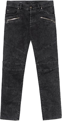 발망 SS22 립드 테이퍼드 그레이 데님 진 XH1MH006DB67-0PC Buy 발망 SS22 립드 테이퍼드 그레이 데님 진 XH1MH006DB67-0PC