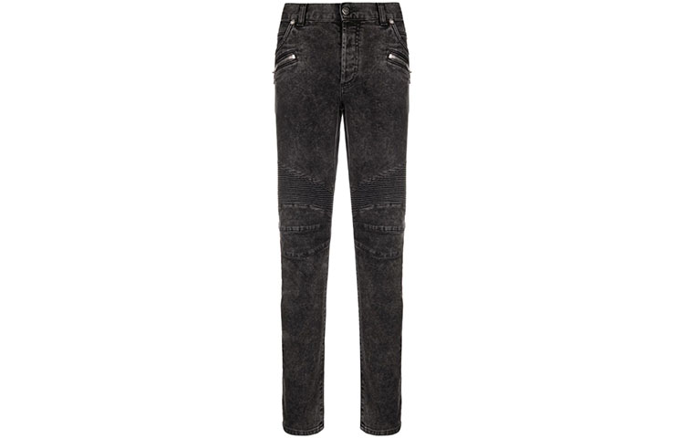 Order 발망 SS22 립드 테이퍼드 그레이 데님 진 XH1MH006DB67-0PC