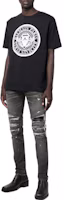 Lookbook BALMAIN SS22 修身合身破洞黑色牛仔褲 XH1MG010-DB75-0PC