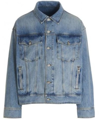 발망 SS22 워싱 데님 싱글 브레스티드 재킷 블루. XH1TC145DB53-6FC Order 발망 SS22 워싱 데님 싱글 브레스티드 재킷 블루. XH1TC145DB53-6FC