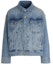 Order 발망 SS22 워싱 데님 싱글 브레스티드 재킷 블루. XH1TC145DB53-6FC
