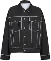 Balmain SS22 Black & White Oversized Denim Jacket Black XH0TC145DC01-EAB Balmain SS22 Black & White Oversized Denim Jacket Black XH0TC145DC01-EAB