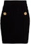 Buy BALMAIN SS22 黑色迷你裙配裝飾性鈕扣 XF1LB015KB07-0PA