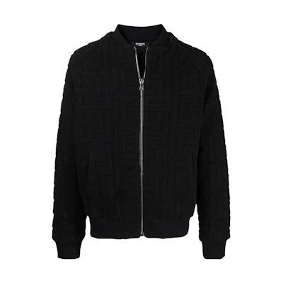 Balmain SS22 Classic Logo Bomber Jacket Black XH1TF109-BB08-EAP