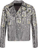 Balmain SS22 Classic Pattern Zip Jacket Multi-Color XH1TD175PB11EBN Balmain SS22 Classic Pattern Zip Jacket Multi-Color XH1TD175PB11EBN