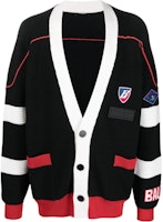 BALMAIN SS22 Contrast V-Neck Logo Patch Knit Sweater Black . YH1KL035KC07EBE BALMAIN SS22 Contrast V-Neck Logo Patch Knit Sweater Black . YH1KL035KC07EBE