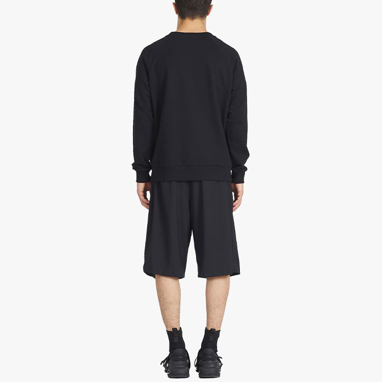 Purchase 巴尔曼 SS22 标志性圆领套头卫衣 黑色 XH1JS004BB26EAH