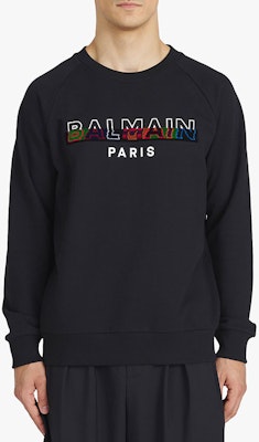 巴尔曼 SS22 标志性圆领套头卫衣 黑色 XH1JS004BB26EAH Sizing 巴尔曼 SS22 标志性圆领套头卫衣 黑色 XH1JS004BB26EAH