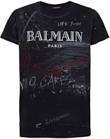 BALMAIN SS22 Logo Print Graphic T-Shirt Black Shirt YU1EG030GB87EBE BALMAIN SS22 Logo Print Graphic T-Shirt Black Shirt YU1EG030GB87EBE