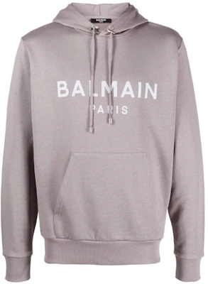 Balmain SS22 Hoodie Pria Logo Print Abu-Abu Muda YH0JR002BB65YEM Buy Balmain SS22 Hoodie Pria Logo Print Abu-Abu Muda YH0JR002BB65YEM