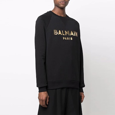 巴尔曼 SS22 标志印花套头衫 黑色. XH1JQ005BB29-EAD Purchase 巴尔曼 SS22 标志印花套头衫 黑色. XH1JQ005BB29-EAD