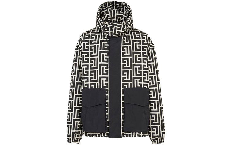 Order BALMAIN SS22 Jaket Berhud Corak Hitam XH1TI045XB33-GFE