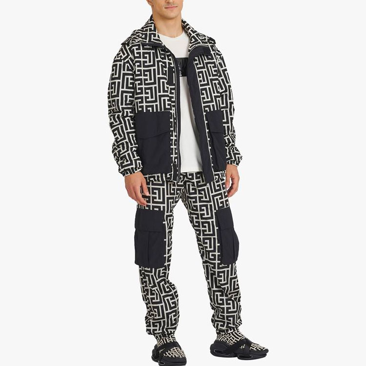 Details for BALMAIN SS22 Jaket Berhud Corak Hitam XH1TI045XB33-GFE