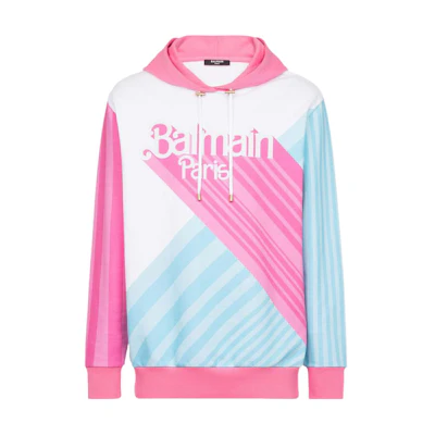 Balmain SS22 Pink Logo Print Slim Fit Sweatshirt Men XH2JT046GB17-AAA