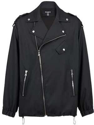 Balmain SS22 Quilted Faux Leather Biker Jacket Black XH0TD171LB350PA Buy Balmain SS22 Quilted Faux Leather Biker Jacket Black XH0TD171LB350PA