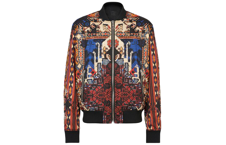 Balmain SS22 Reversible Nylon Bomber Jacket Men’s Multicolor XH1TF071XB67-AAA