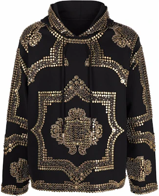 Balmain SS22 Hoodie Hitam Lengan Panjang dengan Studs XH1JT085AB03EAD Buy Balmain SS22 Hoodie Hitam Lengan Panjang dengan Studs XH1JT085AB03EAD