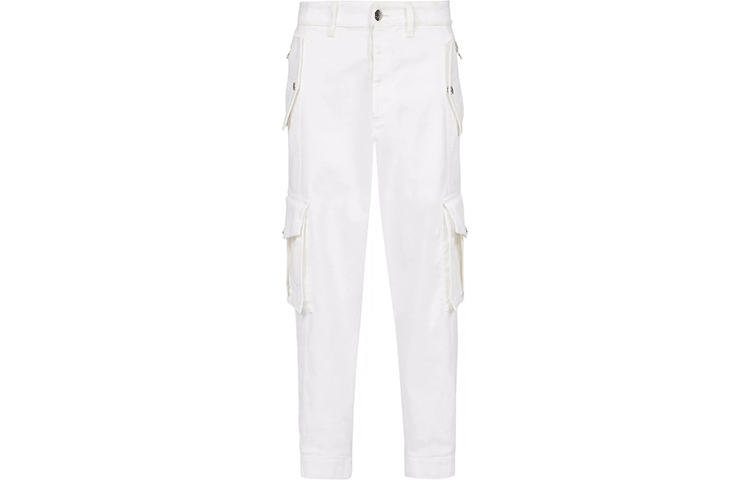 Order バルマン SS22 テーパード カーゴ デニムパンツ ホワイト メンズ XH0MH105DC10-0FA