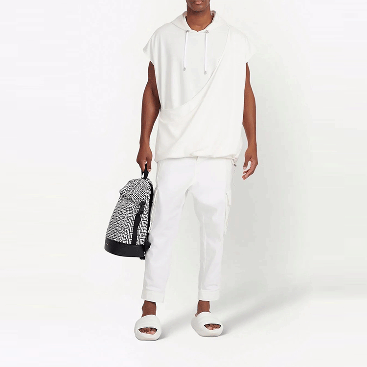 Purchase バルマン SS22 テーパード カーゴ デニムパンツ ホワイト メンズ XH0MH105DC10-0FA