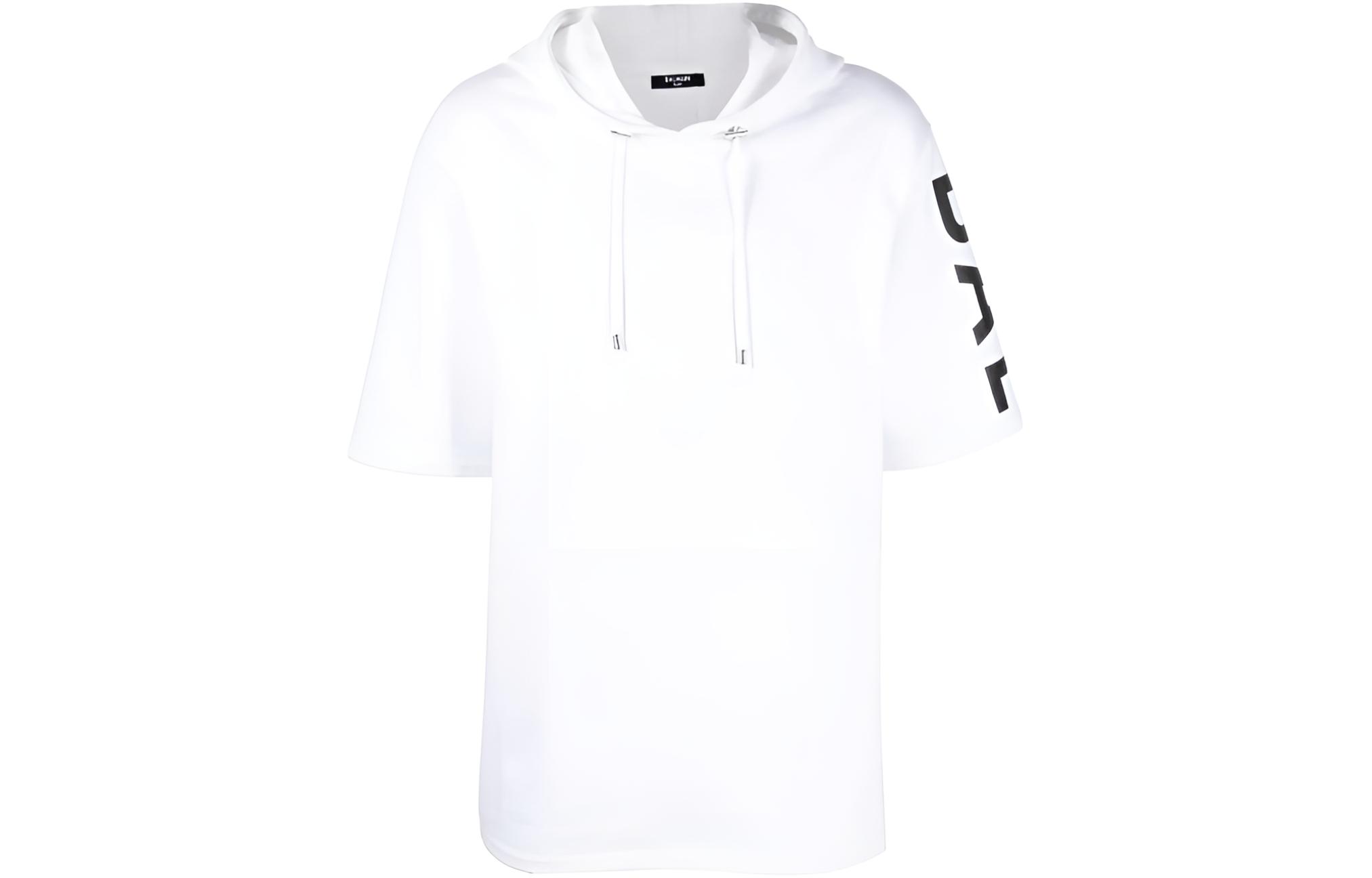 Balmain SS22 White Sweatshirt with Solid Logo Print YH1JL000BB15GAB