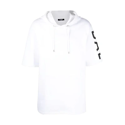 Balmain SS22 White Sweatshirt with Solid Logo Print YH1JL000BB15GAB