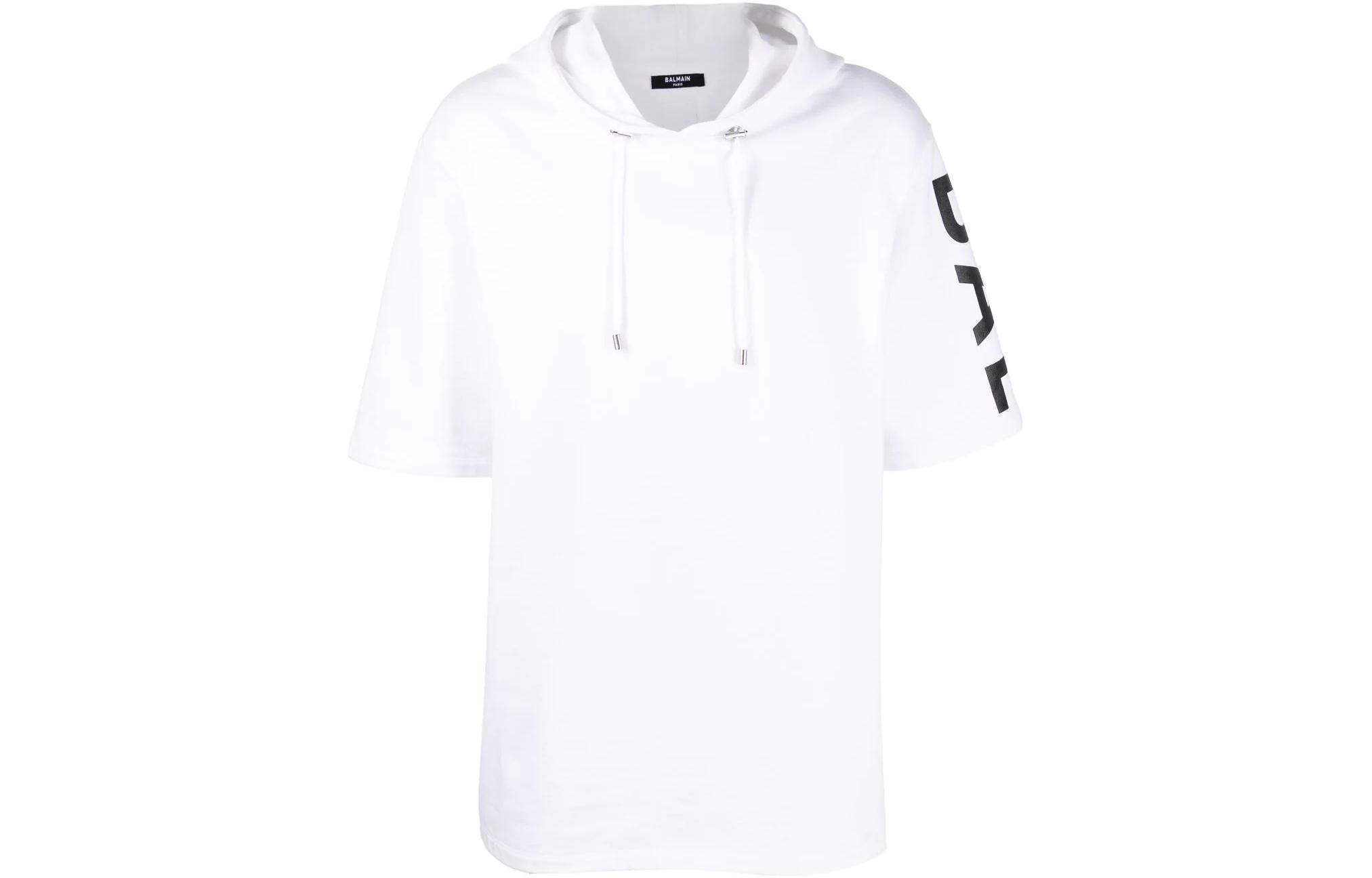 Order 巴尔曼 SS22 白色卫衣搭配纯色标志印花 YH1JL000BB15GAB