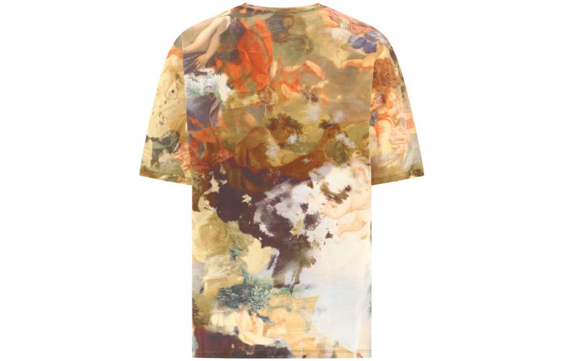 Lookbook BALMAIN SS23 Kemeja-T Lengan Pendek Cetakan Penuh Leher Bulat. AH0EH015GD02AAA