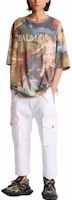 Shop BALMAIN SS23 全版印花圓領短袖T恤 AH0EH015GD02AAA