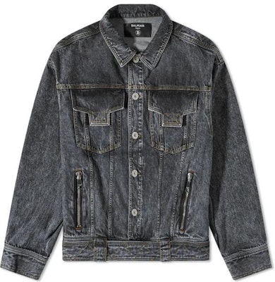 巴尔曼 SS23 黑色多口袋牛仔夹克 带翻领设计 AH1TC221DD10-0PC Buy 巴尔曼 SS23 黑色多口袋牛仔夹克 带翻领设计 AH1TC221DD10-0PC