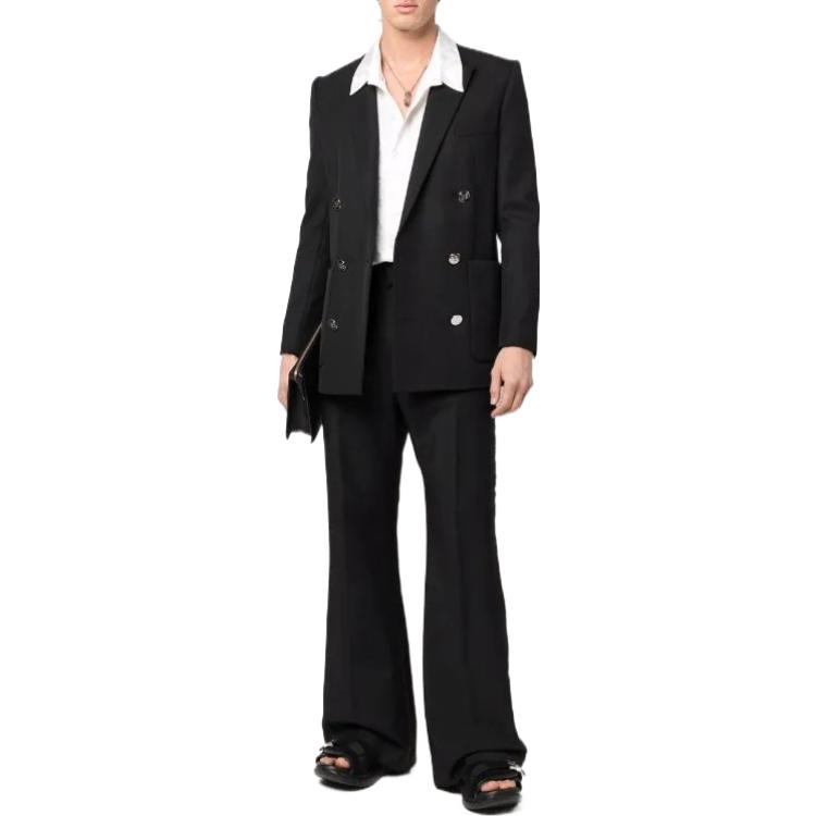 Lookbook 巴尔曼 SS23 黑色双排扣长袖西装外套 XH0SI000WB02-0PA