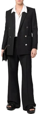 巴尔曼 SS23 黑色双排扣长袖西装外套 XH0SI000WB02-0PA Lookbook 巴尔曼 SS23 黑色双排扣长袖西装外套 XH0SI000WB02-0PA