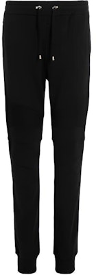 BALMAIN SS23 黑色針織彈性腰帶慢跑褲 AH1OB000BB04EAB Buy BALMAIN SS23 黑色針織彈性腰帶慢跑褲 AH1OB000BB04EAB