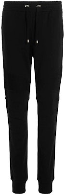 BALMAIN SS23 黑色針織彈性腰帶慢跑褲 AH1OB000BB04EAB Order BALMAIN SS23 黑色針織彈性腰帶慢跑褲 AH1OB000BB04EAB