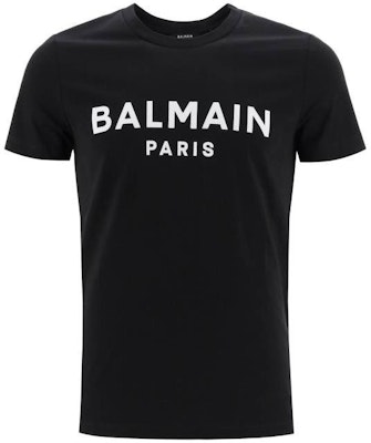 BALMAIN SS23 Baju-T Hitam Cetakan Huruf Lengan Pendek Crewneck. AH1EG000BB73-EAB Order BALMAIN SS23 Baju-T Hitam Cetakan Huruf Lengan Pendek Crewneck. AH1EG000BB73-EAB