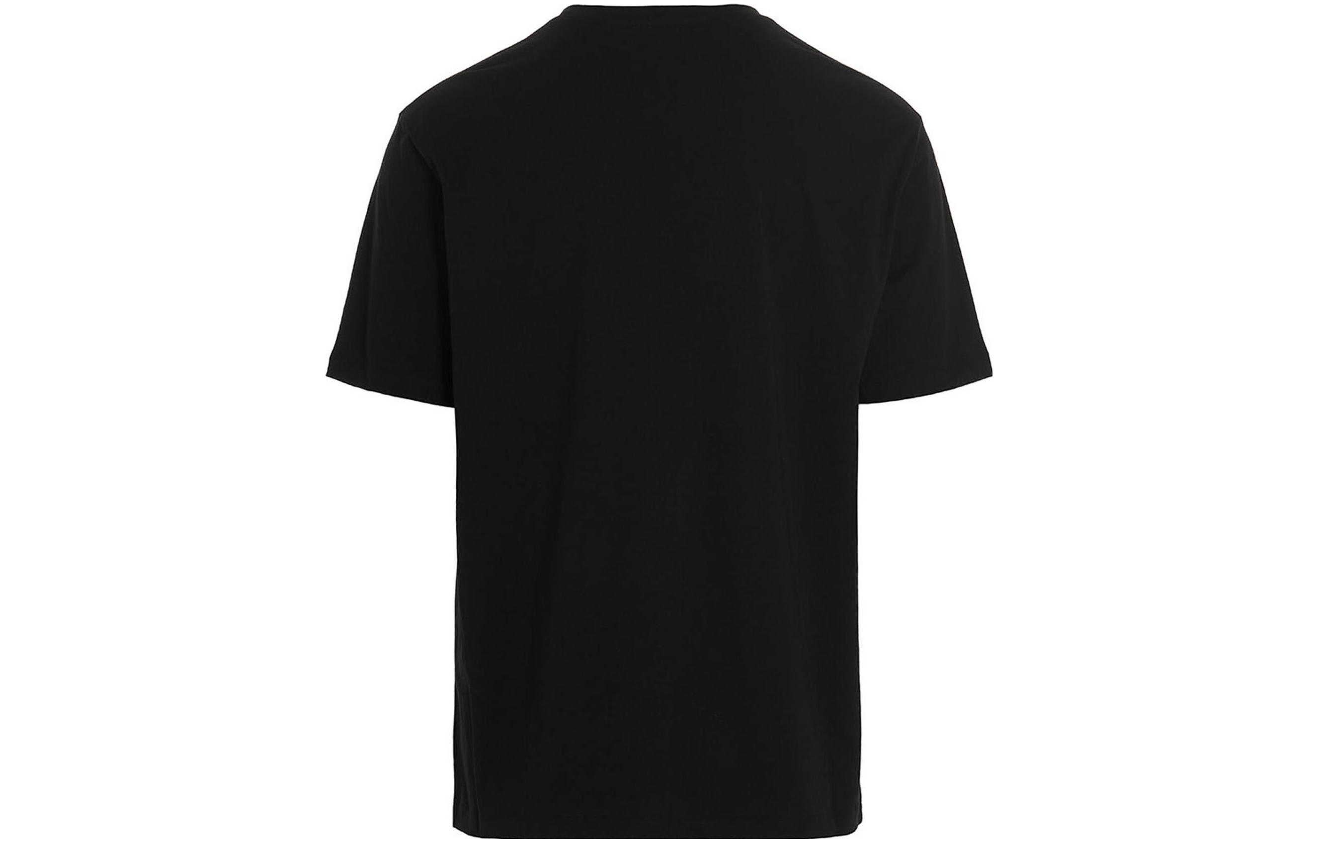 Lookbook BALMAIN SS23 Baju-T Hitam Cetakan Huruf Lengan Pendek Crewneck. AH1EG000BB73-EAB