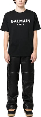 BALMAIN SS23 Baju-T Hitam Cetakan Huruf Lengan Pendek Crewneck. AH1EG000BB73-EAB Shop BALMAIN SS23 Baju-T Hitam Cetakan Huruf Lengan Pendek Crewneck. AH1EG000BB73-EAB