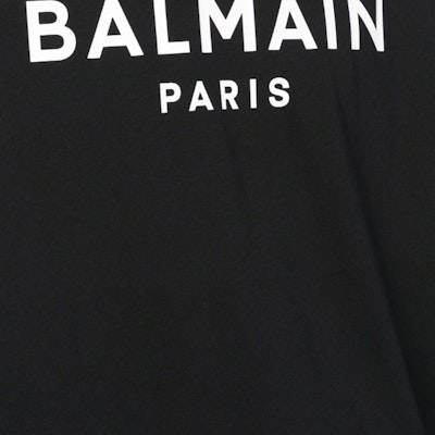 BALMAIN SS23 Baju-T Hitam Cetakan Huruf Lengan Pendek Crewneck. AH1EG000BB73-EAB Cheap BALMAIN SS23 Baju-T Hitam Cetakan Huruf Lengan Pendek Crewneck. AH1EG000BB73-EAB