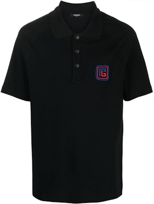 BALMAIN SS23 黑色純色刺繡字母POLO衫 BH1GC025BC43-EJJ Buy BALMAIN SS23 黑色純色刺繡字母POLO衫 BH1GC025BC43-EJJ