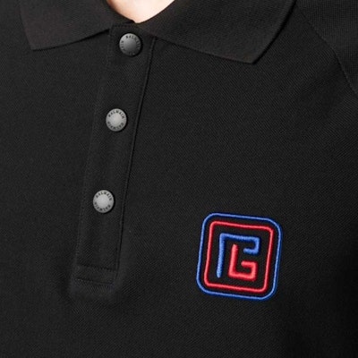 BALMAIN SS23 黑色純色刺繡字母POLO衫 BH1GC025BC43-EJJ Details for BALMAIN SS23 黑色純色刺繡字母POLO衫 BH1GC025BC43-EJJ