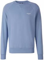 BALMAIN SS23 Blue Logo Print Crewneck Pullover Sweatshirt Long Sleeve. AH0JQ005BB04-SGF BALMAIN SS23 Blue Logo Print Crewneck Pullover Sweatshirt Long Sleeve. AH0JQ005BB04-SGF